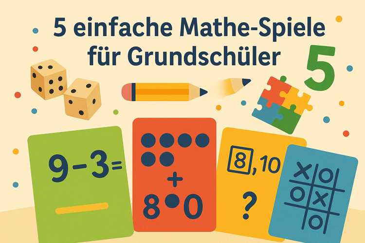 5 einfache Mathe-Spiele für Grundschüler - Spielerisch Rechnen lernen im Alltag