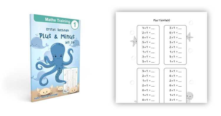 Auf über 150 Seiten bietet „Mathe Training 1“ kindgerechte Aufgaben zur Addition und Subtraktion bis 20. Perfekt zur Förderung von Rechenfähigkeiten für Homeschooling, Nachhilfe und Grundschule – ideal zur Automatisierung mathematischer Grundfertigkeiten.