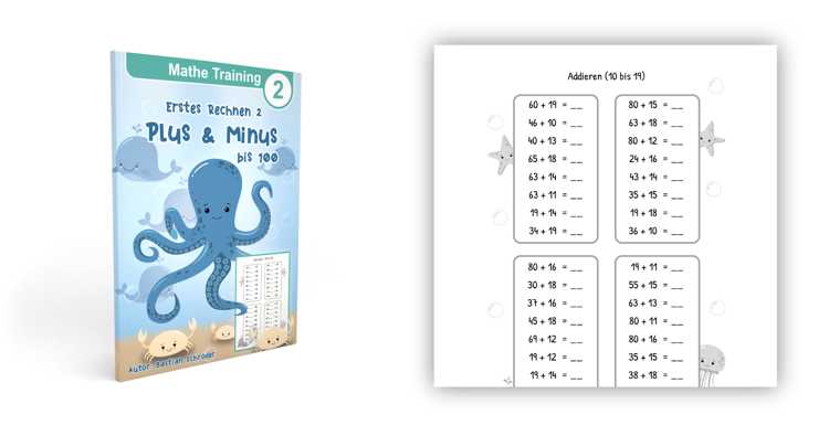 Bietet über 150 Seiten kindgerechte Aufgaben für 1. und 2. Klasse für Addition und Subtraktion bis 100. Perfekt für Homeschooling, Nachhilfe und Grundschule. Fördert Kopfrechnen und mathematische Sicherheit durch effektive Zahlenbindung und Übungen.