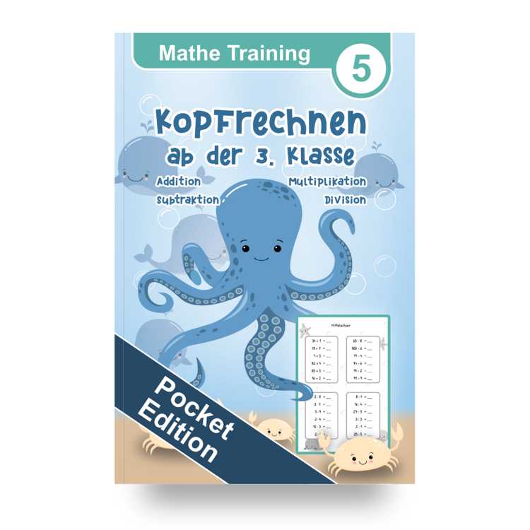 Mathe Training 5 Pocket Edition - Kopfrechnen Üben ab der 3. Klasse