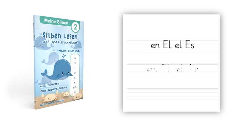 Lesen lernen Band 2 enthäldt Silben mit a, e, i, o, u, n, sch, ei