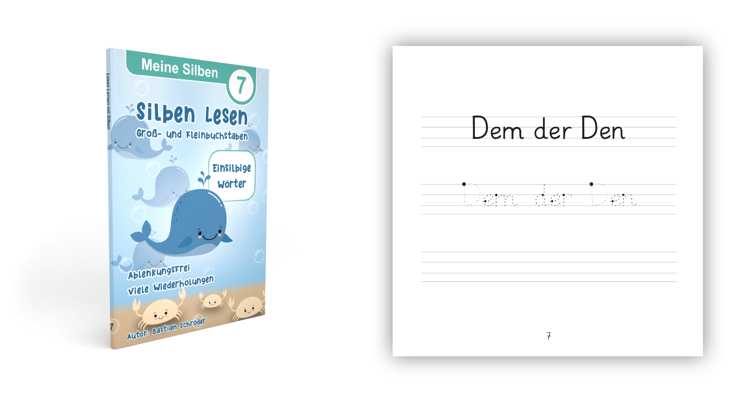 Effektives Arbeitsbuch für das Lesenlernen. Fördert das Erkennen einsilbiger Wörter und stärkt das Leseverständnis. Ideal für Homeschooling, Nachhilfe, Unterricht und Logopädie.